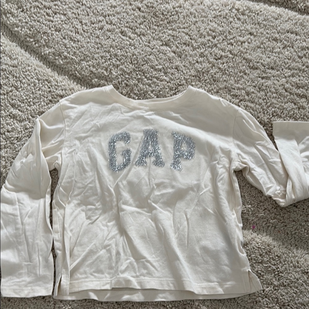 GAP Kids White Long Sleeve Shirt
